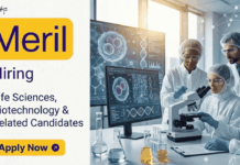 Meril is Hiring – Apply Now for Life Sciences Jobs Apply through Meril Careers for Associate Research Scientist positions in Vapi, Explore Life Sciences Jobs Today.