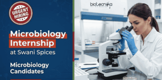 Apply for a Microbiology Internship at Swani Spices. Freshers Job opportunity for B.Sc. and M.Sc. candidates seeking Microbiology Jobs.