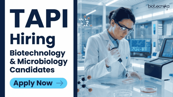 TAPI Careers: Apply for Quality Control Technician Role. Explore QC Jobs in Microbiology and Biotechnology.