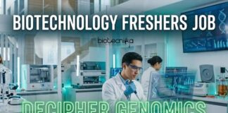 Biotechnology Freshers Job at Decipher Genomics | Apply Now