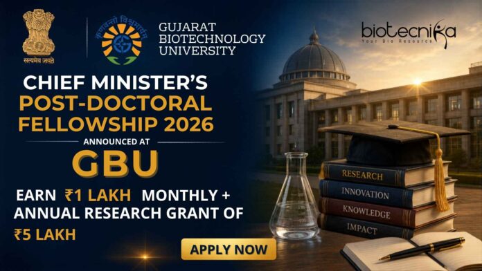 Chief Minister’s Post-Doctoral Fellowship at GBU | Biotech Vacancy