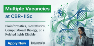 Multiple Vacancies at CBR IISc Recruitment – Computational Biology & Bioinformatics Candidates Apply Online CBR IISc Recruitment Invites Applications for Data Scientist Roles. Apply Now for Bioinformatics and Computational Biology Jobs.