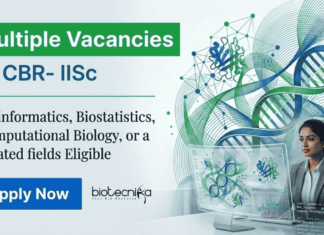 Multiple Vacancies at CBR IISc Recruitment – Computational Biology & Bioinformatics Candidates Apply Online CBR IISc Recruitment Invites Applications for Data Scientist Roles. Apply Now for Bioinformatics and Computational Biology Jobs.