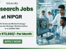 ₹73,660/- Pay at NIPGR – Apply Now for Govt Life Sciences Jobs Apply for NIPGR Recruitment 2026. Research Associate-I vacancies for Govt Life Sciences Jobs with salary up to ₹73,660 per month.