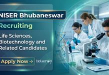 Govt Research Jobs at NISER – Life Sciences Candidates Apply Now NISER Bhubaneswar Recruitment 2026 for Govt Research Jobs. Life Sciences Career Aspirants Apply for Project Fellow Position.