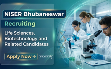 Govt Research Jobs at NISER – Life Sciences Candidates Apply Now NISER Bhubaneswar Recruitment 2026 for Govt Research Jobs. Life Sciences Career Aspirants Apply for Project Fellow Position.