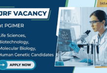 JRF Vacancy at PGIMER in Life Sciences – Apply Before Deadline Apply for PGIMER Recruitment 2026. JRF Vacancy for Candidates in Life Sciences, Biotechnology, Molecular Biology, and Human Genetics.