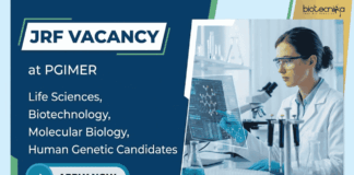 JRF Vacancy at PGIMER in Life Sciences – Apply Before Deadline Apply for PGIMER Recruitment 2026. JRF Vacancy for Candidates in Life Sciences, Biotechnology, Molecular Biology, and Human Genetics.