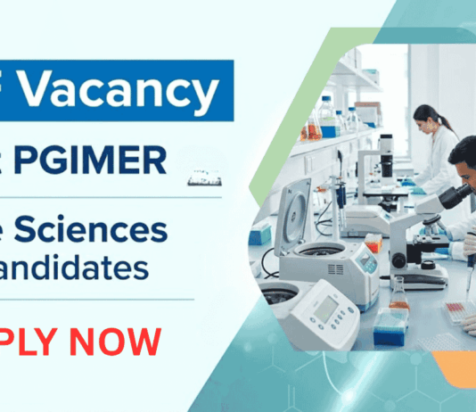 SRF Vacancy in Life Sciences Research at PGIMER – Apply Before the Deadline PGIMER Recruitment - Research Jobs: Explore SRF Vacancy in Life Sciences, Check Eligibility and Apply Online.