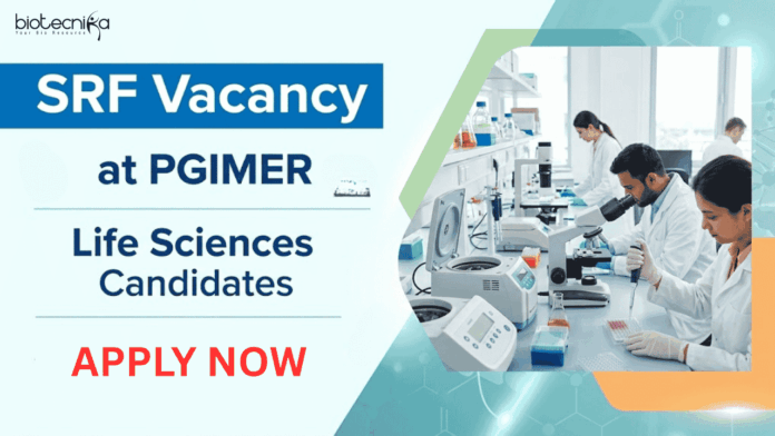 PGIMER recruitment (1) PGIMER Recruitment - Research Jobs: Explore SRF Vacancy in Life Sciences, Check Eligibility and Apply Online.