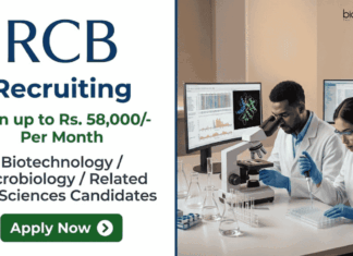 Earn Up to Rs. 58,000/- Per Month at RCB – Apply Now For Research Jobs RCB Recruitment offers Research Jobs: Life Sciences Career Aspirants Explore these Roles and Earn Upto Rs. 58,000/- Per Month.