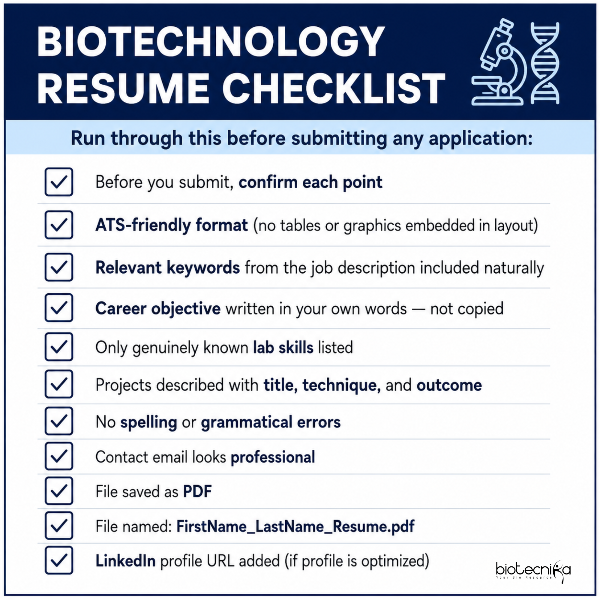 Biotechnology Resume Format 2026: What Recruiters Actually Want