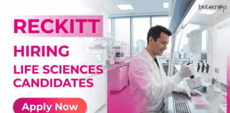 Life Sciences Job Opening at Reckitt – Apply Today! Apply for Life Sciences Jobs under Reckitt Career | GCMA Associate Germ Protection role for Healthcare and Life Science Candidates.