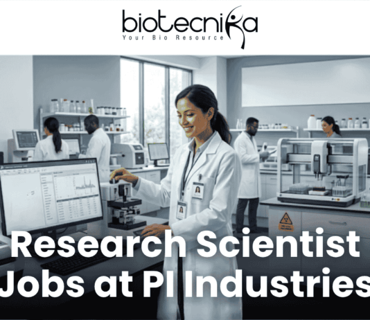Research Scientist Jobs at PI Industries | Biochemistry Candidates Apply Now Apply for Research Scientist Jobs at PI Industries Hyderabad. Explore Plant Biochemistry careers, Life Science, agricultural biotech Jobs