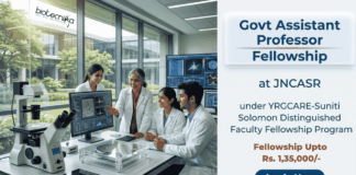 Apply for JNCASR Recruitment 2026. Assistant Professor Fellowship and Govt Fellowship opportunity for women researchers.
