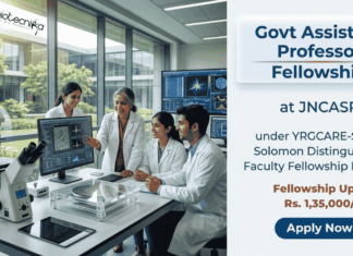 Rs. 1,35,000/- Fellowship for Assistant Professor at JNCASR – Applications Closes Soon Apply for JNCASR Recruitment 2026. Assistant Professor Fellowship and Govt Fellowship opportunity for women researchers.