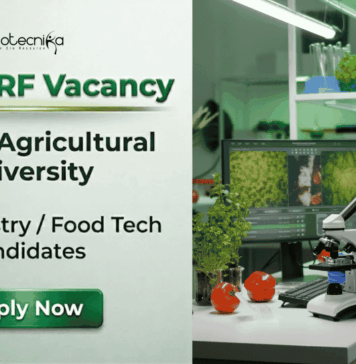 Govt SRF and JRF Vacancy at S. D. Agricultural University – Walk-In Interview SDAU JRF and SRF Vacancy 2026. Research Jobs for Biochemistry and Food Technology Candidates. Attend the Walk-In Interview.