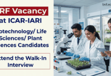 ICAR-IARI Recruitment – SRF Vacancy in Life Sciences, Walk-In ICAR-IARI Recruitment 2026 invites applications for SRF Vacancy in Life Sciences Research. Attend walk-in interview.