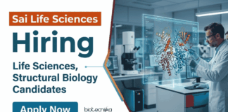 Structural Biology Jobs at Sai Life Sciences – Apply Online Now Apply for Structural Biology Jobs at Sai Life Sciences. Crystallographer Position Open for Professionals in Life Sciences Career.