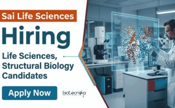 Structural Biology Jobs at Sai Life Sciences – Apply Online Now Apply for Structural Biology Jobs at Sai Life Sciences. Crystallographer Position Open for Professionals in Life Sciences Career.