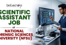 Scientific Assistant Job at National Forensic Sciences University (NFSU) | Earn ₹47,400/Month Scientific Assistant Job at National Forensic Sciences University (NFSU) | Earn ₹47,400/Month