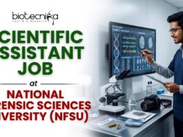 Scientific Assistant Job at National Forensic Sciences University (NFSU) | Earn ₹47,400/Month