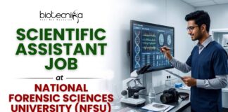 Scientific Assistant Job at National Forensic Sciences University (NFSU) | Earn ₹47,400/Month Scientific Assistant Job at National Forensic Sciences University (NFSU) | Earn ₹47,400/Month