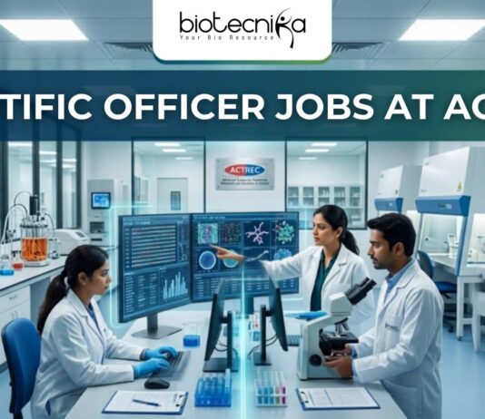 Scientific Officer Jobs at ACTREC | Earn Upto ₹78,800 Salary/ Month
