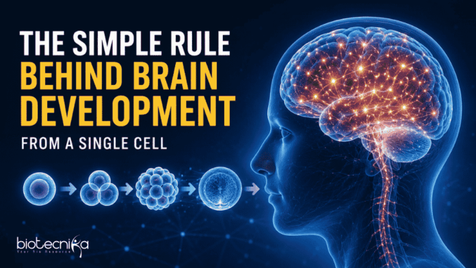 Scientists Discover a Simple Rule That Explains Brain Development from a Single Cell (1) Scientists Find a Simple Biological Rule of Brain Development that Explains How a Single Cell Turns into the Brain with Billions of Cells.