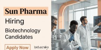 Biotechnology Jobs at Sun Pharma – Don’t Miss the Opportunity, Apply Apply for Sun Pharma Career Executive role in Baroda: Explore Biotechnology Jobs in pharmaceutical R&D and analytics.
