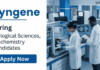 Biochemistry Jobs at Syngene – Master’s degree Candidates Can Apply Apply for Job under Syngene Career. Biochemistry & Biological Sciences Jobs in Bengaluru for Experienced Bioanalytical Research Professionals.