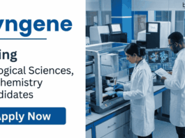 Apply for Job under Syngene Career. Biochemistry & Biological Sciences Jobs in Bengaluru for Experienced Bioanalytical Research Professionals.