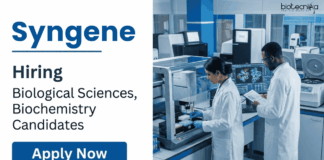 Apply for Job under Syngene Career. Biochemistry & Biological Sciences Jobs in Bengaluru for Experienced Bioanalytical Research Professionals.