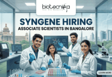Syngene Hiring Associate Scientists in Bangalore | Life Science Jobs 2026 Syngene Hiring Associate Scientists in Bangalore Life Science Jobs 2026. Apply for the Associate Scientist position at Syngene Bangalore. Explore this exciting Scientist Job in genomics and drug discovery.