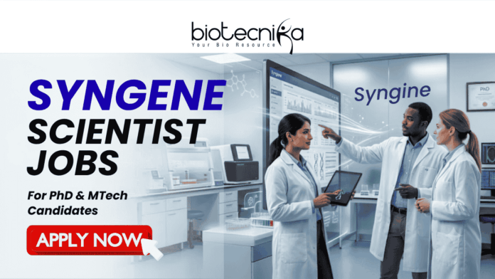 Syngene Scientist Jobs for PhD & M.Tech Candidates Digital Pathology & AI Biotech Jobs Syngene Scientist Jobs for PhD & M.Tech Candidates Digital Pathology & AI Biotech Jobs