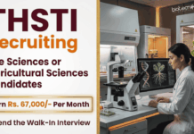 Rs. 67,000/- Salary at THSTI – Walk-In for Research Jobs Apply for THSTI Recruitment: Research Jobs in Life Sciences, Clinical Research and bioanalysis with Salary Rs. 67,000/- +HRA.