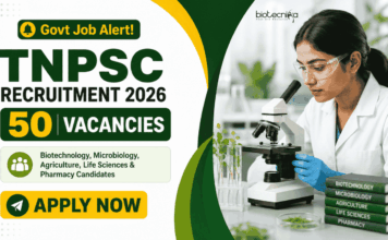 Govt Drug Inspector & Junior Scientific Officer TNPSC Recruitment 2026 – 50 Life Science & Pharma Govt Vacancies TNPSC Recruitment 2026 invites applications for Drug Inspector and Junior Scientific Officer vacancies. Apply Now for Govt Life Sciences Jobs.