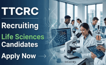 Life Sciences Jobs at TTCRC Recruitment – Apply Before Deadline TTCRC Recruitment 2026 for Research Assistant positions. Apply for Life Sciences Research Jobs in Clinical Genomics before 20 June.
