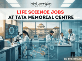 Tata Memorial Centre Life Science Job Vacancy for MSc Biotech Candidates. Apply for Life Science Jobs at Tata Memorial Centre. Trial Coordinator vacancy for Life Sciences, Biotech, Zoology, And Botany candidates.