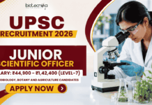 UPSC Recruitment 2026 for Junior Scientific Officer & Regional Director – Apply Now UPSC Junior Scientific Officer Recruitment 2026: M.Sc Microbiology, Botany Agriculture Candidates Can Apply.