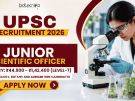 UPSC Junior Scientific Officer Recruitment 2026: M.Sc Microbiology, Botany Agriculture Candidates Can Apply.