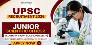 UPSC Recruitment 2026 for Junior Scientific Officer & Regional Director – Apply Now UPSC Junior Scientific Officer Recruitment 2026: M.Sc Microbiology, Botany Agriculture Candidates Can Apply.