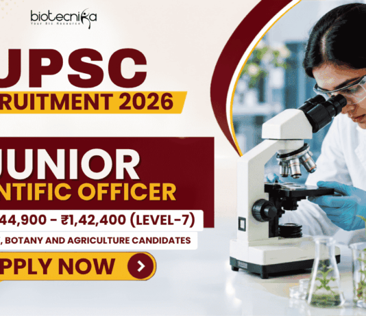 UPSC Recruitment 2026 for Junior Scientific Officer & Regional Director – Apply Now UPSC Junior Scientific Officer Recruitment 2026: M.Sc Microbiology, Botany Agriculture Candidates Can Apply.
