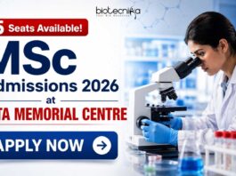 MSc Admissions 2026 at TATA MEMORIAL CENTRE