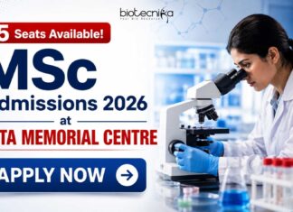 15 Seats Available! MSc Admissions 2026 at TATA MEMORIAL CENTRE MSc Admissions 2026 at TATA MEMORIAL CENTRE