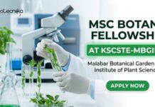 KSCSTE-MBGIPS Careers 2026: MSc Botany Fellowship & Plant Science Vacancy Open Now MSc Botany Fellowship at KSCSTE-MBGIPS