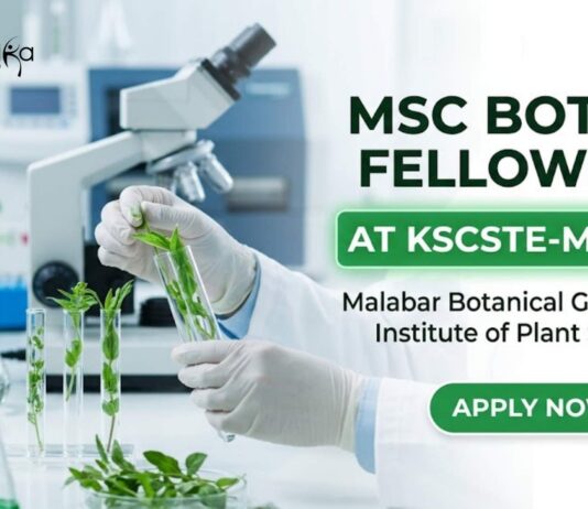 MSc Botany Fellowship at KSCSTE-MBGIPS 