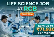 RCB Careers 2026: Research Jobs for Life Science Candidates Earn up to ₹71,920 per month Life Science Job at RCB | Candidates Apply Now