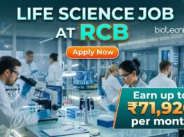 RCB Careers 2026: Research Jobs for Life Science Candidates Earn up to ₹71,920 per month Life Science Job at RCB | Candidates Apply Now