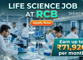 RCB Careers 2026: Research Jobs for Life Science Candidates Earn up to ₹71,920 per month Life Science Job at RCB | Candidates Apply Now